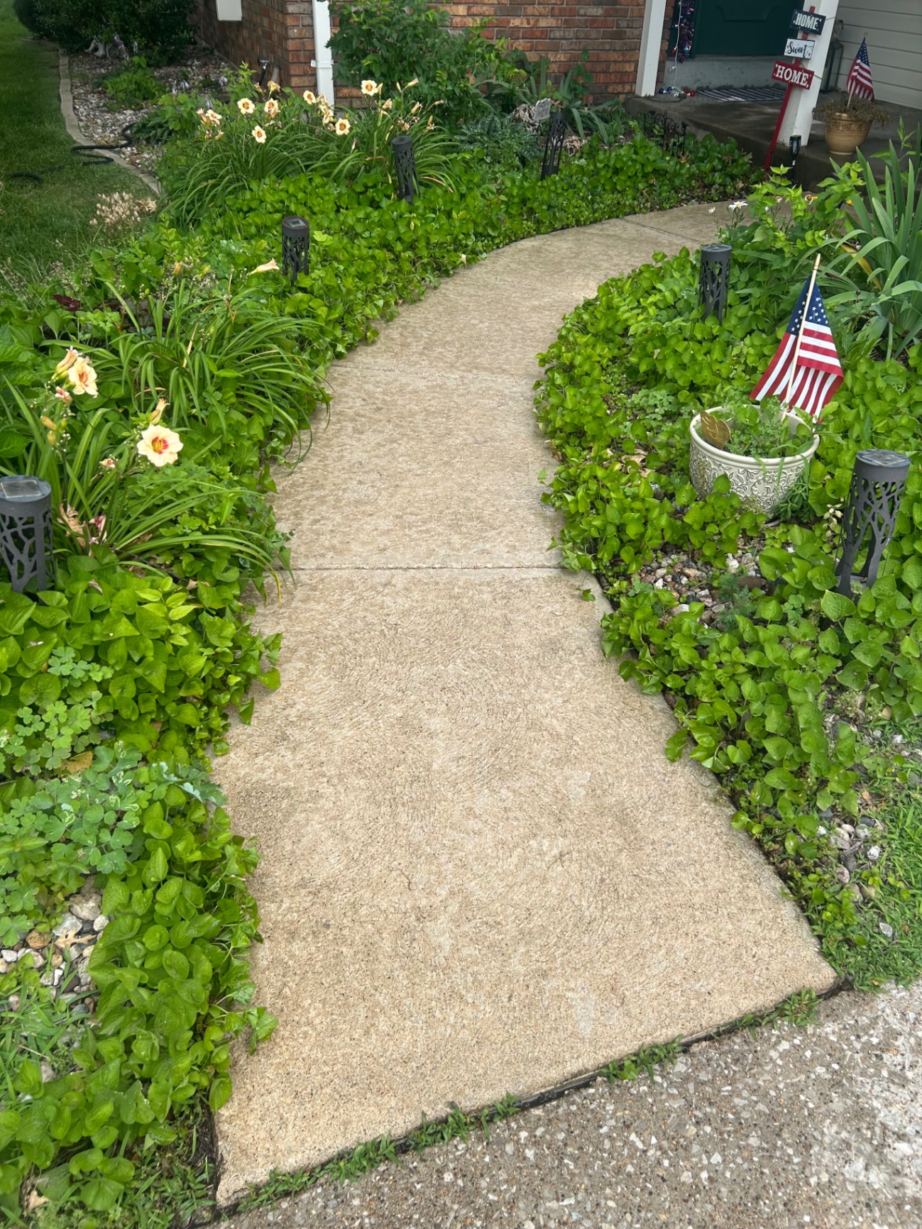 Front Walkway Restoration — after cleaning