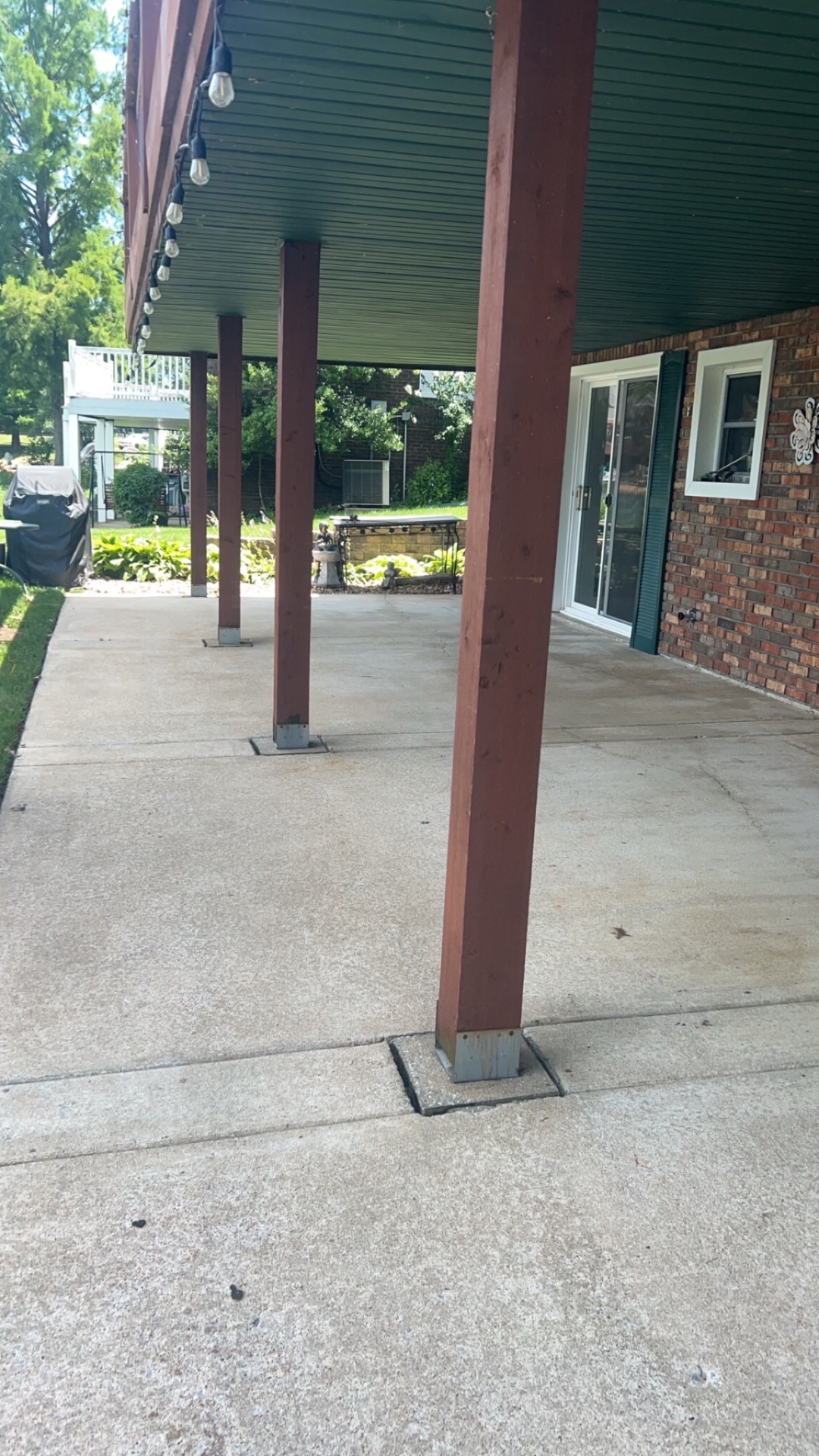 Under-Deck Patio Wash — after cleaning